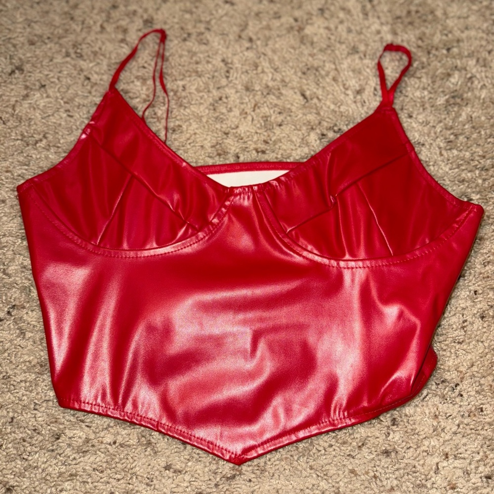 red crop top